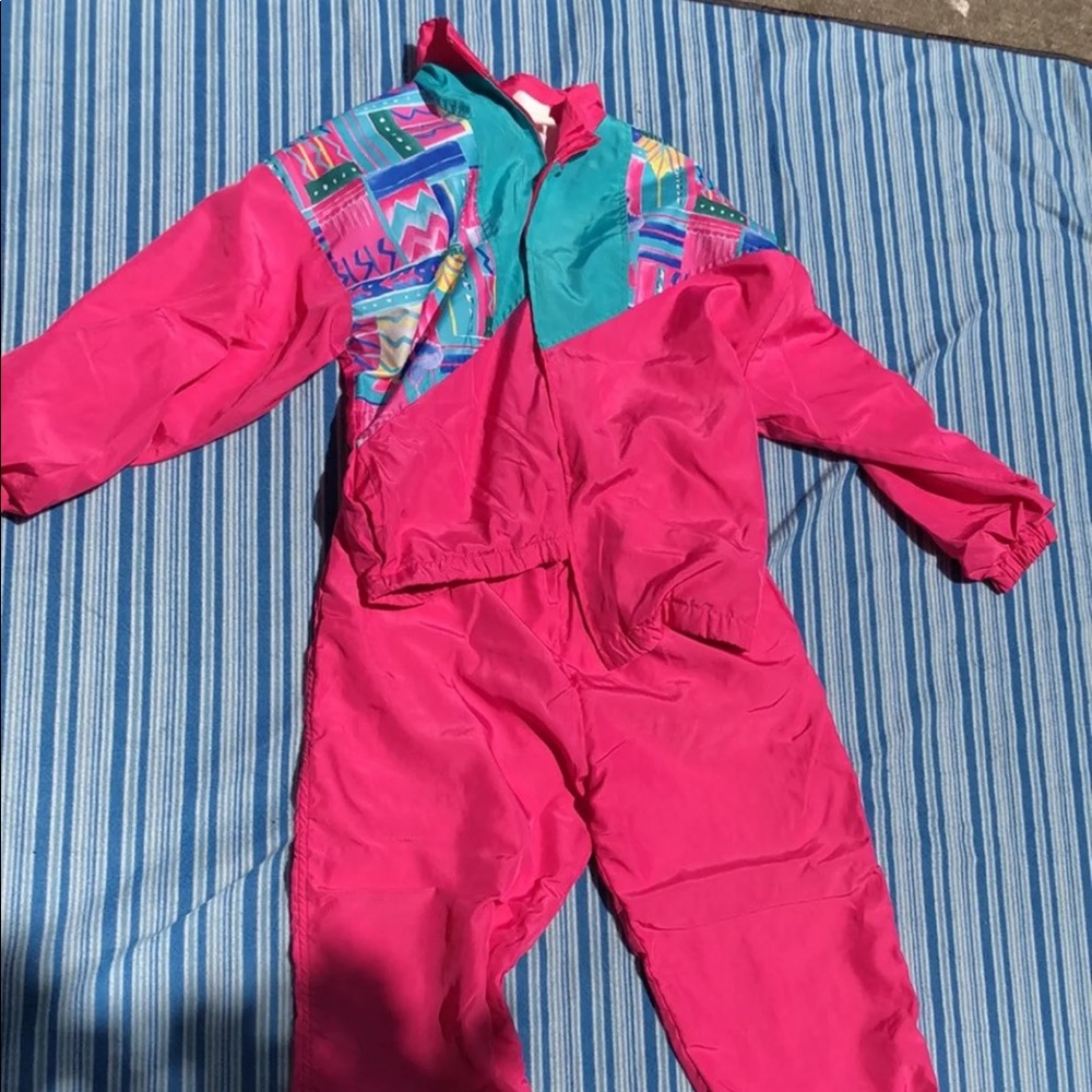 Pink Vintage Windbreaker Suit